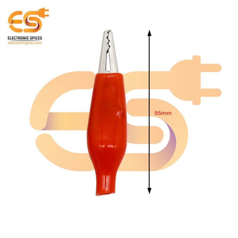 55mm Insulated crocodile alligator clip or test clamp pack of 5 pair