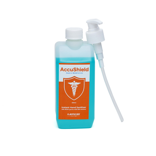 Accushield Hand Sanitizer 500ml (Nob) with 62% Ethanol - Accurex