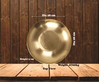 Bronze/kansa Thali/plate/tray - Color: Bronze