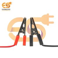 35mm Double ended crocodile alligator clip with Red and Black wire pack of  pair