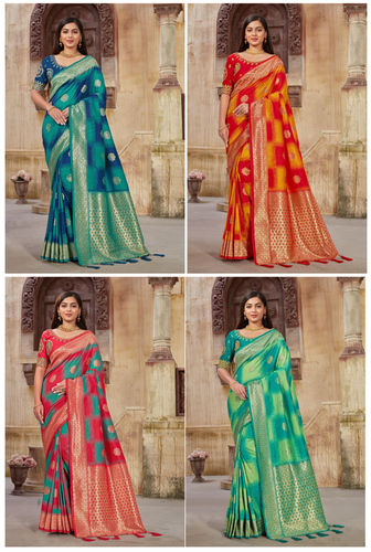 Manohari Hit Colour Vol-14 Fancy Wear Banarasi Silk Saree Catalog Wholesaler