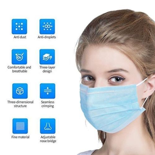 Face Mask 3 Ply Mask With Nose Bridge - Accushield - Accurex Biomedical Age Group: Adults