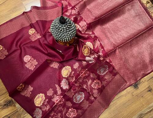 organza pure silk saree