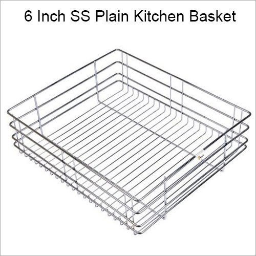 6 Inch SS Plain Kitchen Basket