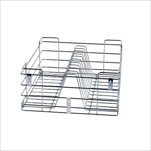 Silver Stainless Steel Plate Basket