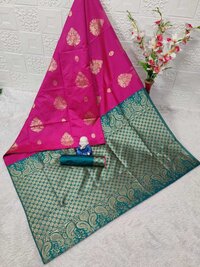 soft lichii saree