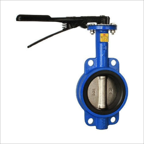 Wafer Type Butterfly Valve Cast Iron Body With Rubber Moulding Seat Lever Operated Pn Latest
