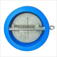 Qtc Make Dual Plate Check Valve - High Pressure | Blue, Industrial Use For Water, Gas, Oil, Acid, And Base