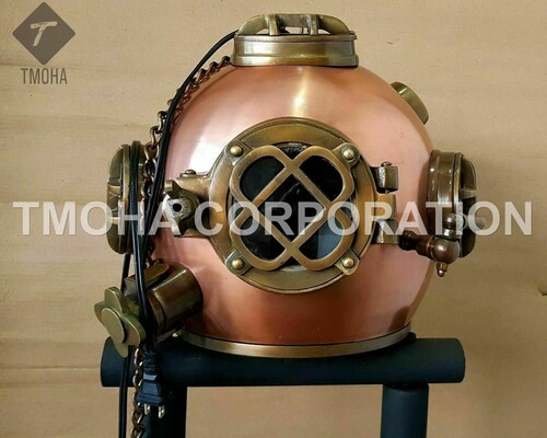 Casco Da Sub Antico Decorativo Mark V - Replica In Alluminio E Metallo - Grandi Dimensioni (42 Cm) - Arredamento Nautico