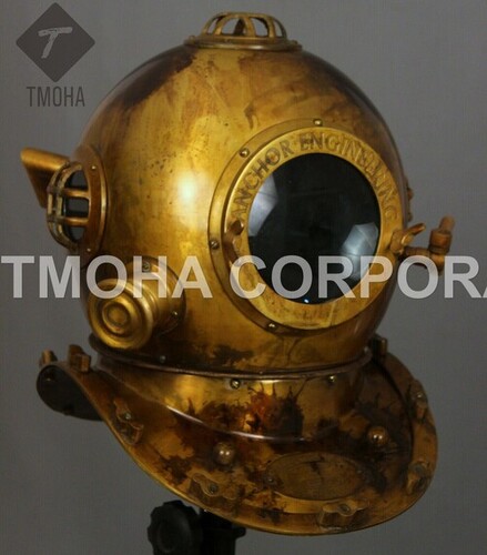 Antique US Navy Deep Sea Marine SCA Scuba Reproduction Diving Helmet Divers Helmet Mark IV DH0228