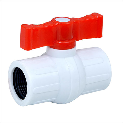 Short Handle PP Black And White Ball Valve