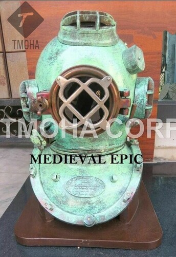 Antique US Navy Deep Sea Marine SCA Scuba Reproduction Diving Helmet Divers Helmet Mark V DH0236