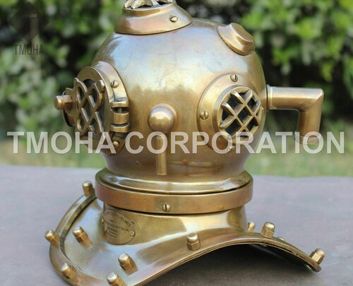 Antique US Navy Deep Sea Marine SCA Scuba Reproduction Diving Helmet Mini Divers Helmet DH0243