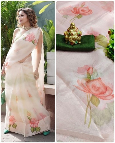 organza saree silk