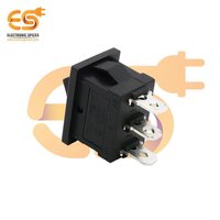 KCD1 6A 250V black color 3 pin SPCO small plastic rocker switch pack of 5pcs