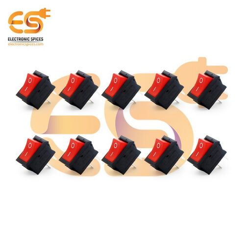 KCD1-B101 6A 250V AC red color 2 pin SPST small plastic rocker switches