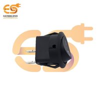 KCD1 T125 6A 250V AC Round black color 2 pin SPST small plastic rocker switch