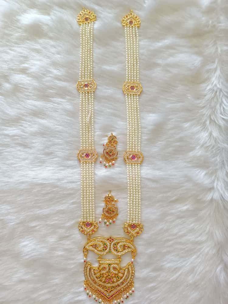 Rajwadi Pearl Long Necklace