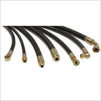 Hydraulic Hose - Black Plastic, Round Shape | Industrial Strength, Long-lasting Warranty