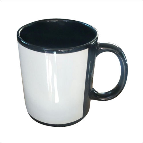 White Black Patch Mug