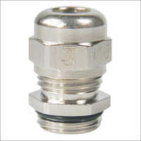 Metallic Nickel Plated Brass Cable Glands - Metal Construction, Polished Finish | Good Quality For Industrial Applications