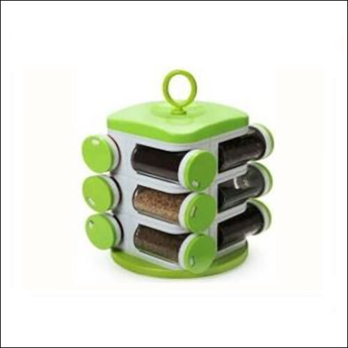 Spice Rack Green 12 Jar