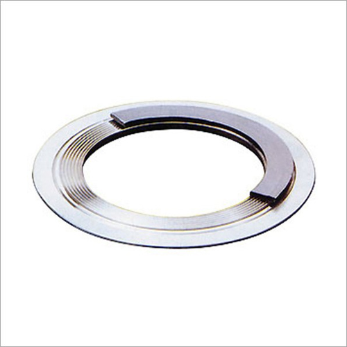Camprofile Gasket - Metal Core with Concentric Serrated Grooves, Grey Color, Soft Sealing Layer for Industrial Use