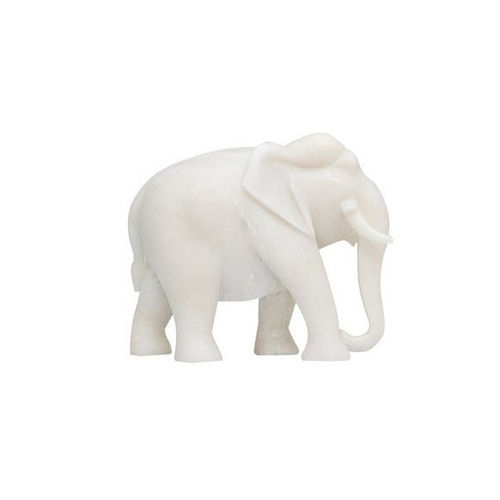 Decorative White Elephant Marble Statue