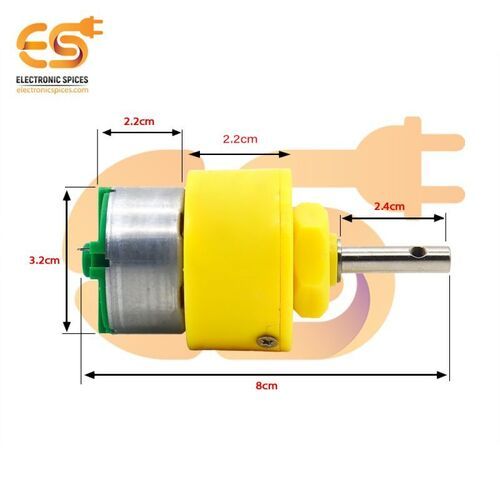 12V 100 rpm heavy duty geared DC motor (YELLOW)