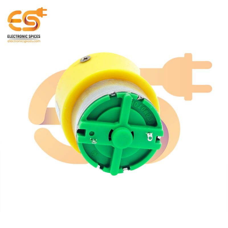 12V 400 rpm heavy duty geared DC motor (YELLOW)