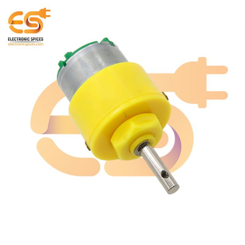 12V 400 rpm heavy duty geared DC motor (YELLOW)