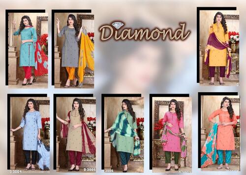Riyaa Diamond Vol-1 Festive Fancy Wear Cotton Ready Made Catalog Exporter