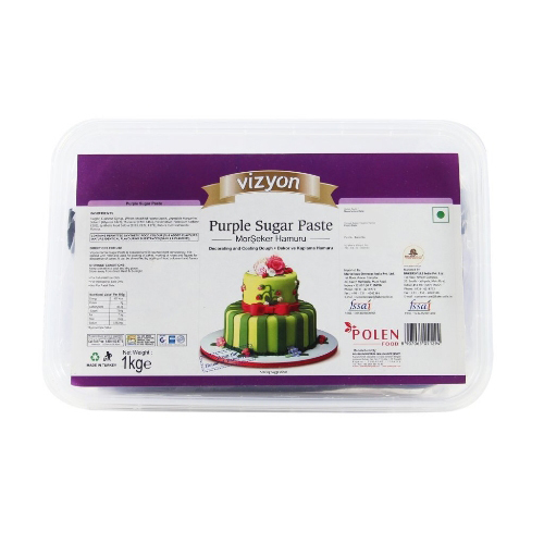 Vizyon Fondant Purple Sugar Paste Weight: 1 Kilograms (Kg)