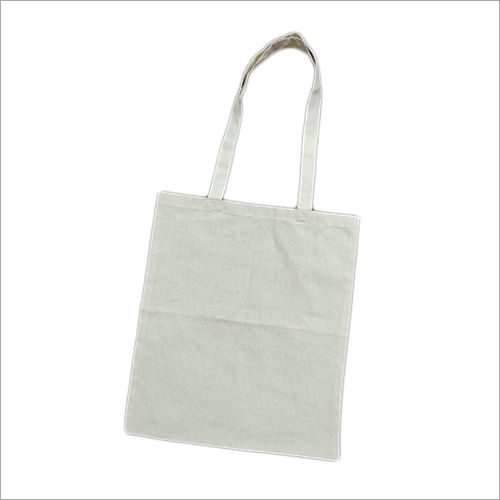 Off White Loop Handle Shopping Bag