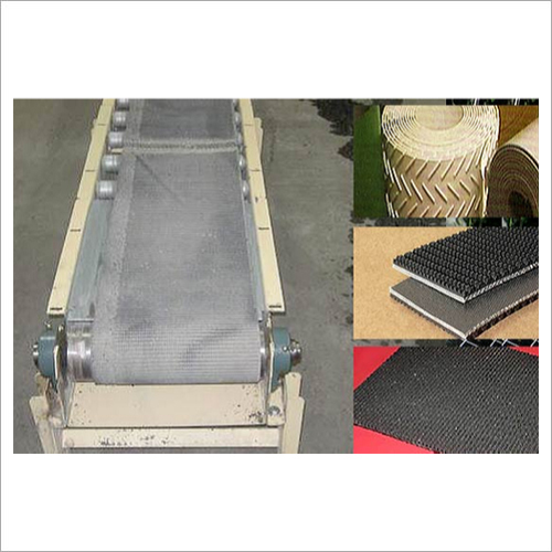 Black Fertilizers Plants Rough Rubber Conveyor Belt