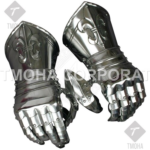 Medieval Wearable Gauntlets / Gloves Armor Gauntlets Fleur de Lis GA0004