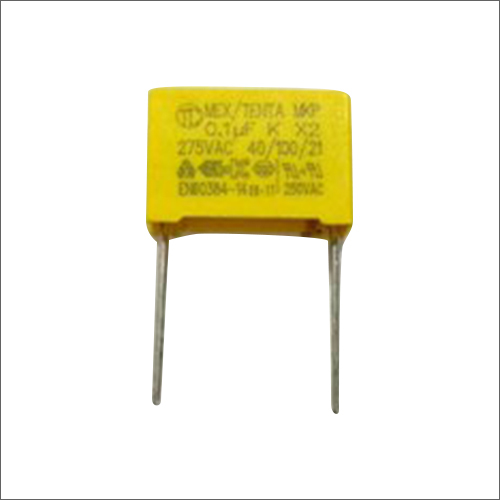 104K 275V X2 Box Capacitors - Yellow Film Capacitor, 5% Tolerance, Through Hole Mounting | Breakdown Voltage 275 Volt, Rectangular Shape