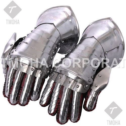 Medieval Wearable Gauntlets / Gloves Armor Steel gauntlets with leather gloves GA0018