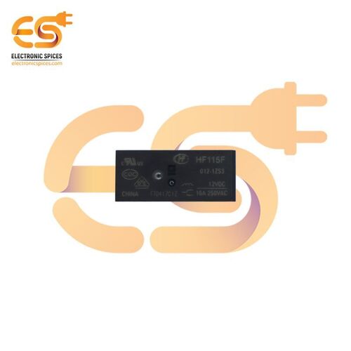 12V DC 250V AC 16A 6 Terminal NO HF115F-I/012-1HS3A Switching current PCB panel mount power relay