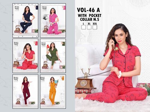 Fashion Talk Ns Vol-46 Casual Wear Hosiery Cotton Night Suits Catalog Exporter