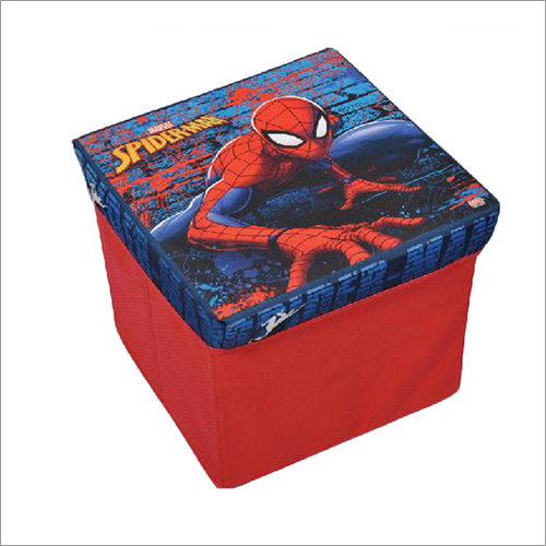 Marvel Small Storage Box - Pattern Printed PP Material, Blue Color with Multicolored Polyester Features
