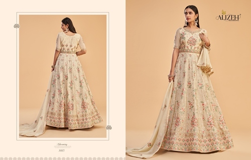 Alizeh Gul Bahaar Vol-3 Designer Wear Georgette Salwar Suits Catalog Wholesaler