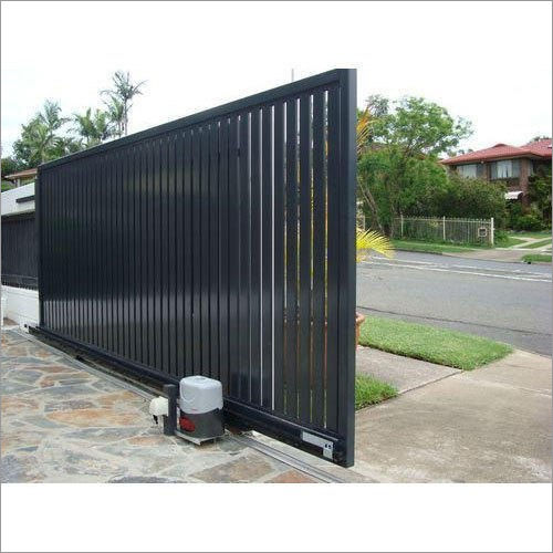 Black Automatic Sliding Gate