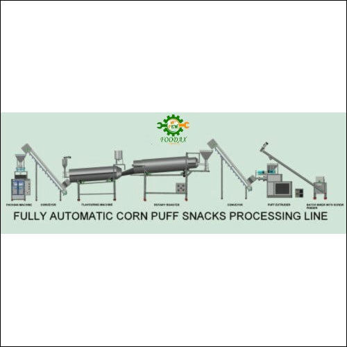 Automatic Rice Corn Puff Plant Industrial