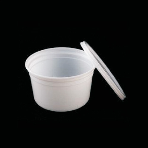 Round White Disposable Plastic Food Container