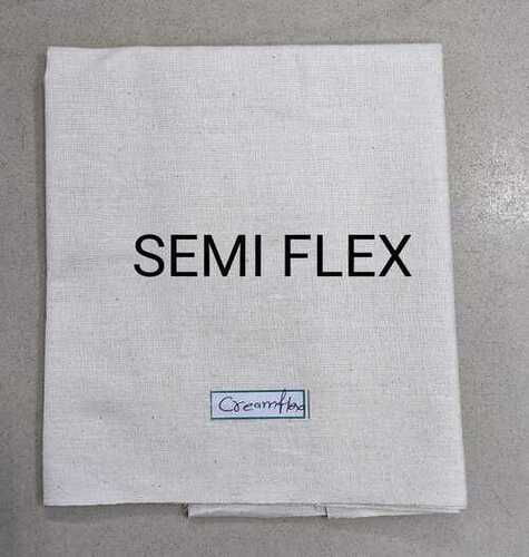 Semi Flex - 100% Cotton, 42 Inch Width, Cream Color, Yarn Dyed Fabric | Smooth Texture, Woven Technics, Ideal for Apparel & Home Furnishings