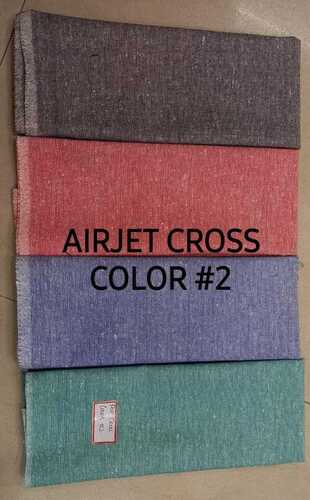 Airjet Cross Color 2 - Cotton Fabric, 42 Inch Width, 95cm Length, Multicolor, Smooth Texture, Woven Plain Weave For Women's Garments