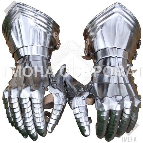 Iron Medieval Wearable Gauntlets / Gloves Armor Sallet Gauntlets About 1490 Ga0042