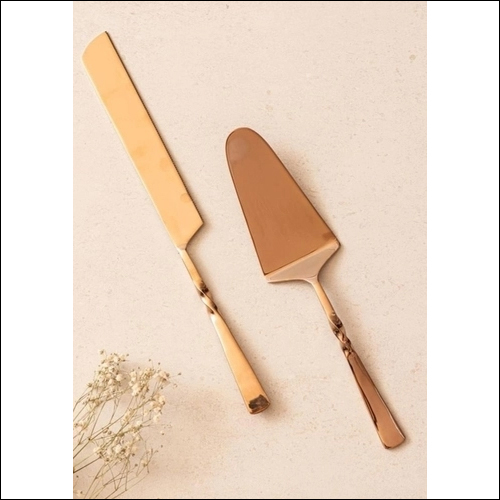 Copper Color Pvd Cutlery 2 Pc Set