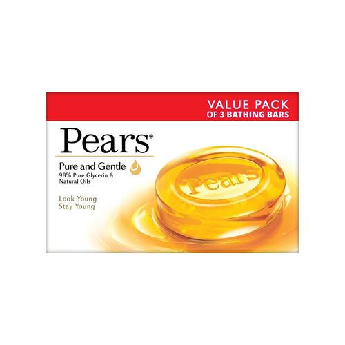 PEARS Pure and Gentle Soap Bar 125g Pack of 3